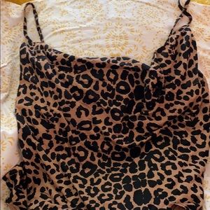 Leopard Cowl Neck Top